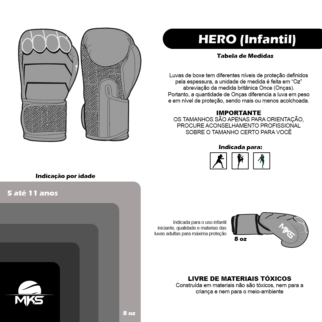 Luva MKS Combat Infantil – Vermelha - Image 6