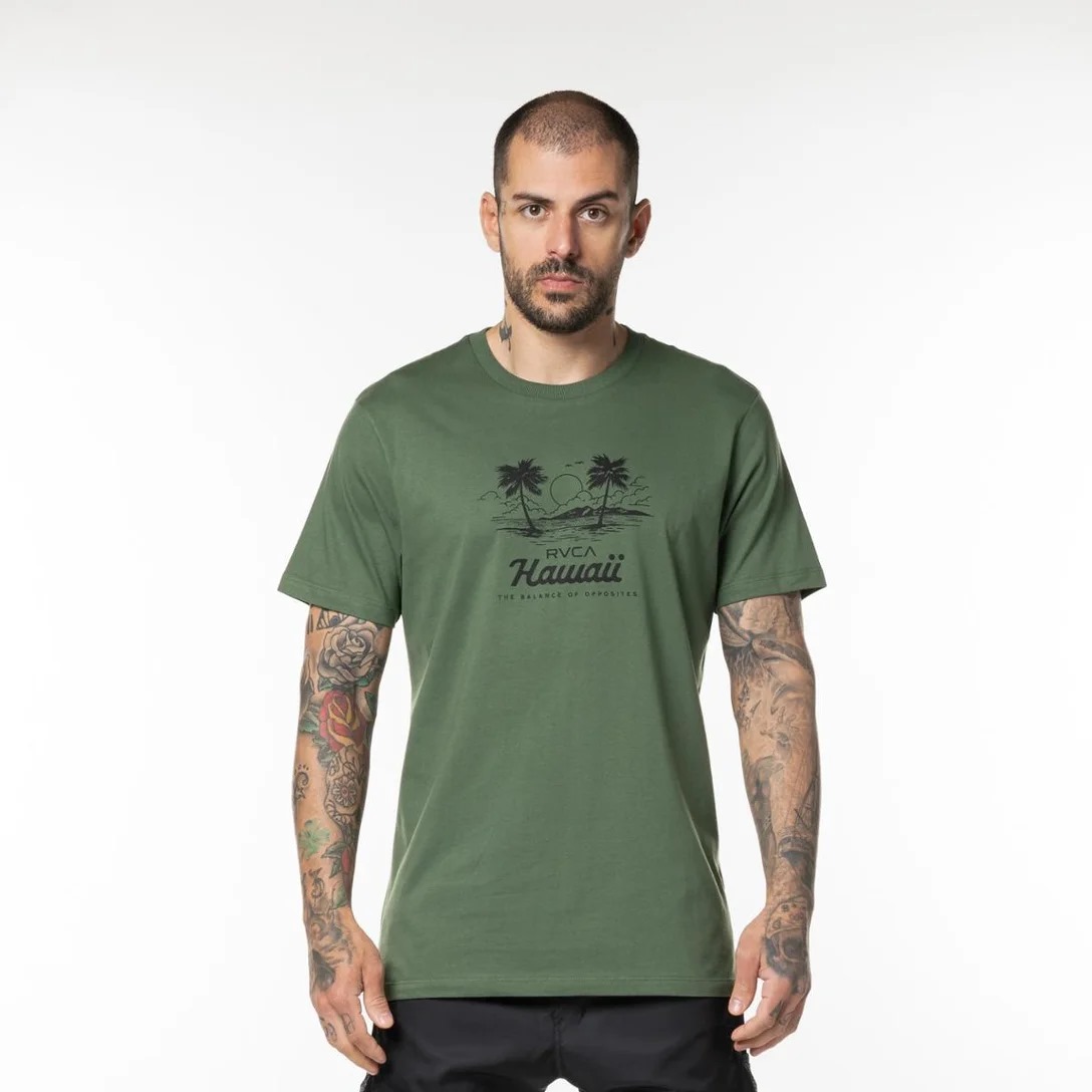 Camiseta RVCA M/C Dorado – Verde - Image 2