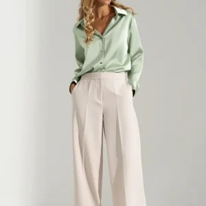CALÇA CLÁSSICA WIDE LEG COM CINTO ELÁSTICO - FERRACHE