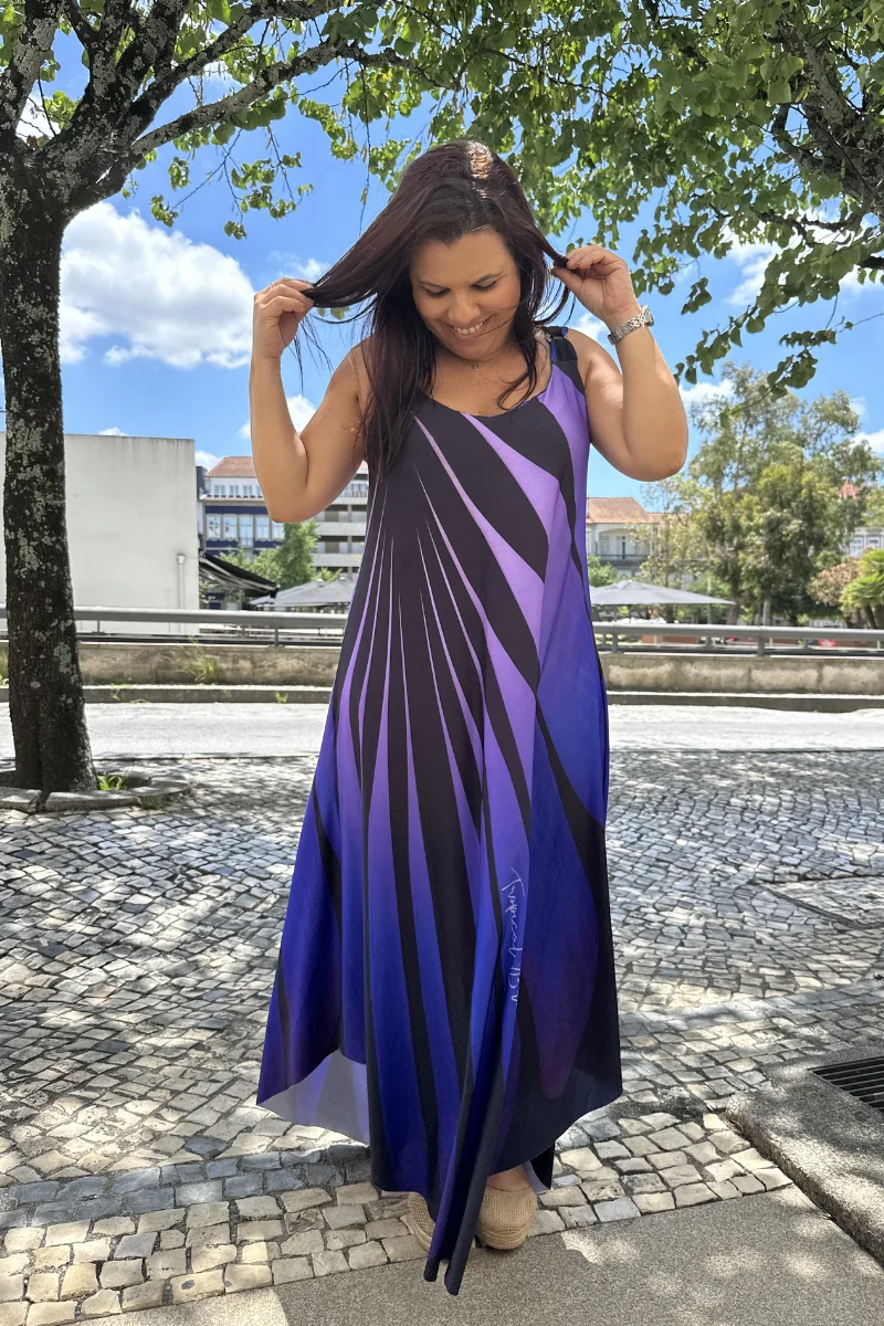 Vestido Tropical Brasil Liberdade Roxo - Image 2