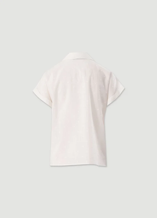 BLUSA EM ALGODÃO COM TEXTURA E MANGA CURTA - FERRACHE - Image 5