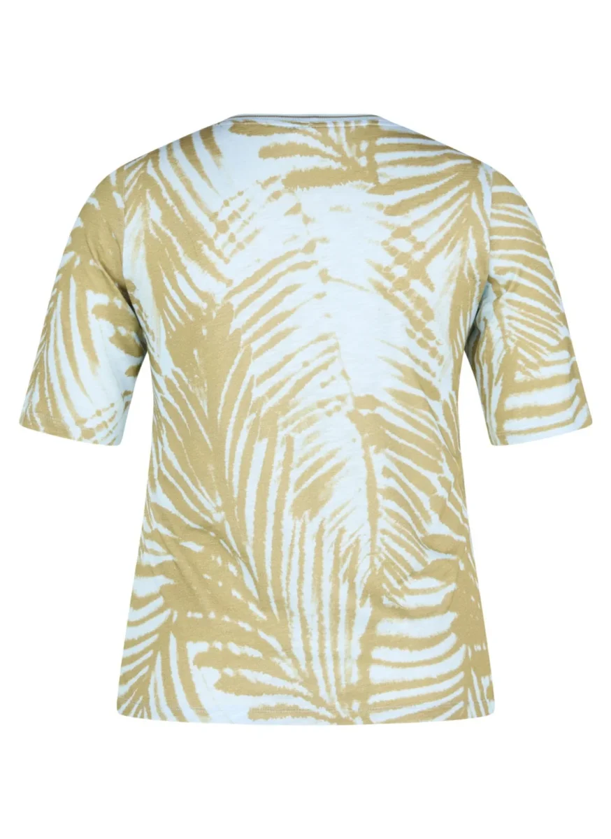 T-SHIRT DE ESTAMPADO DE PALMEIRAS COM CORTE EM V - RABE - Image 8