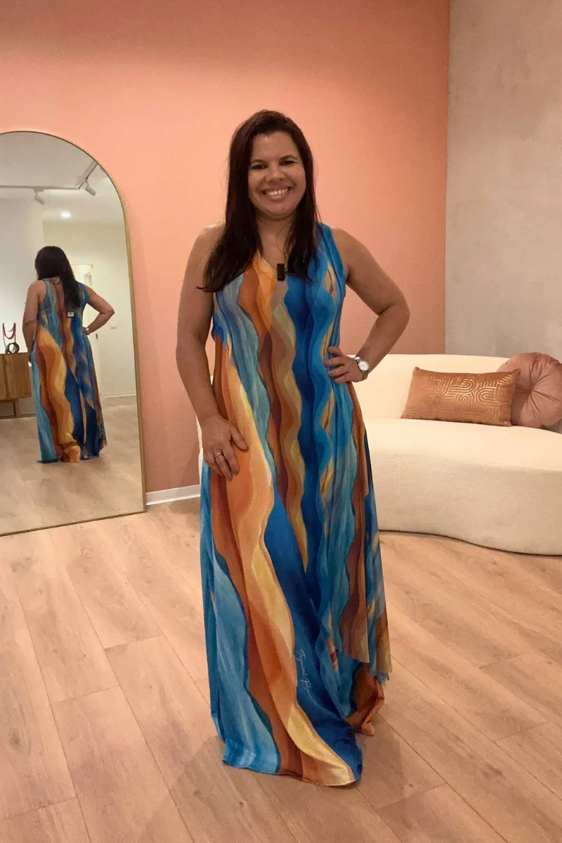 Vestido Tropical Brasil A(MAR) Azul - Image 2