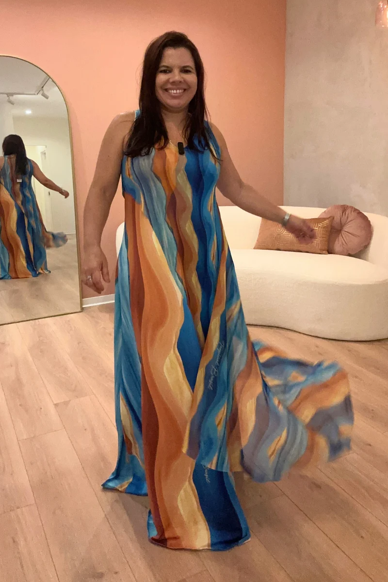 Vestido Tropical Brasil A(MAR) Azul - Image 3