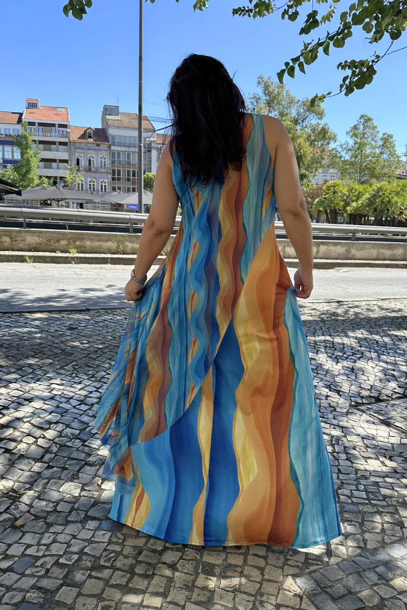 Vestido Tropical Brasil A(MAR) Azul - Image 6