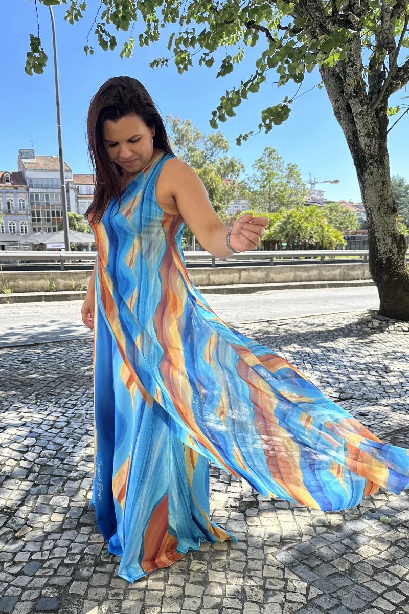 Vestido Tropical Brasil A(MAR) Azul - Image 5