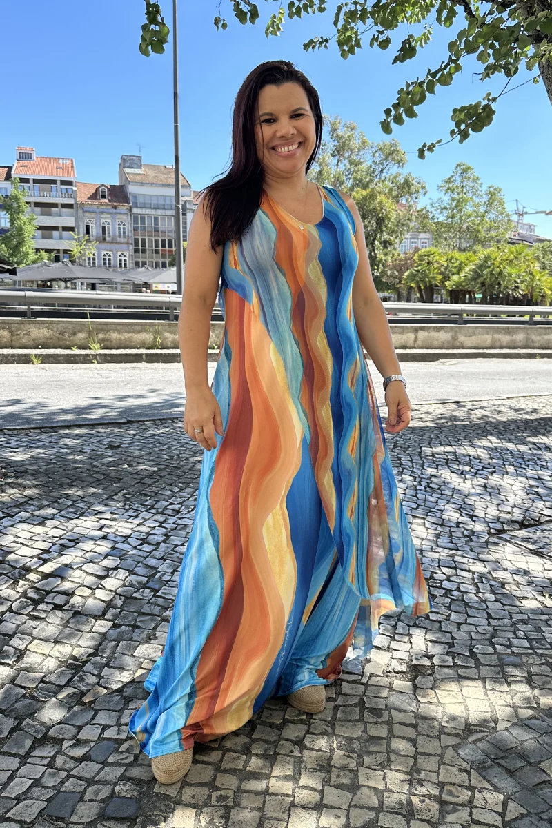 Vestido Tropical Brasil A(MAR) Azul - Image 4