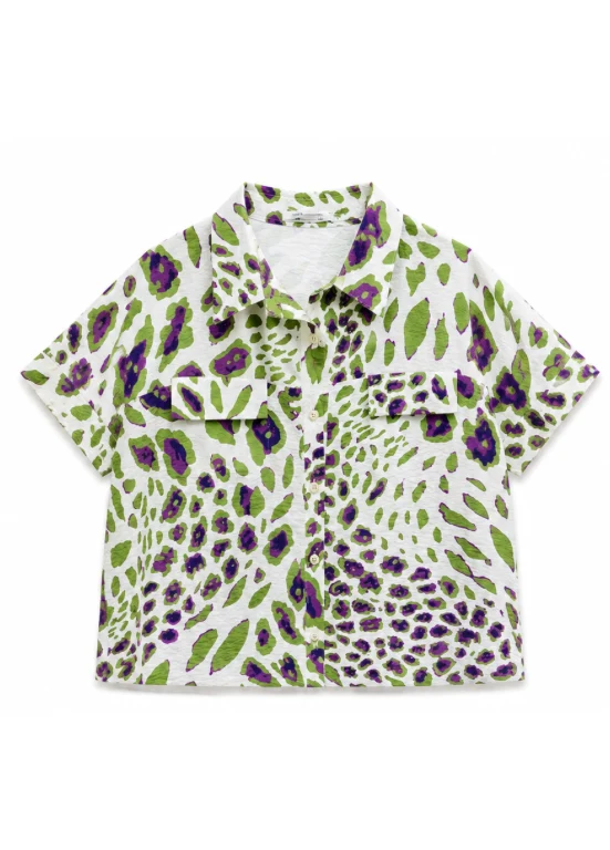 CONJUNTO ESTAMPADO ANIMAL PRINT VERDE E ROXO - ALIBY - Image 3