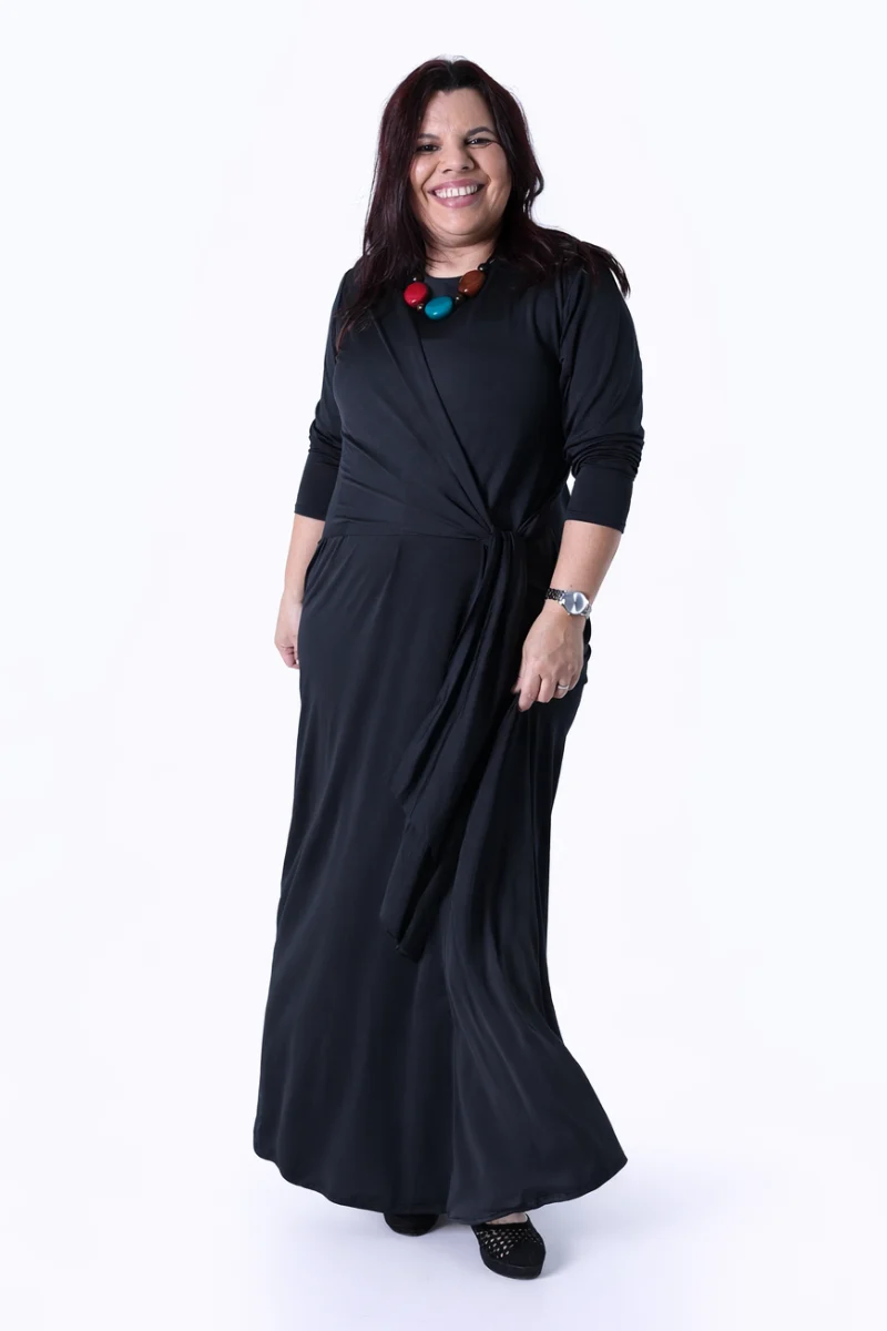 Vestido Tropical Brasil Lycra Brisa Preto