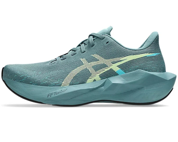 Asics Novablast 6 - Foggy Teal / Illuminate Yellow - Image 4