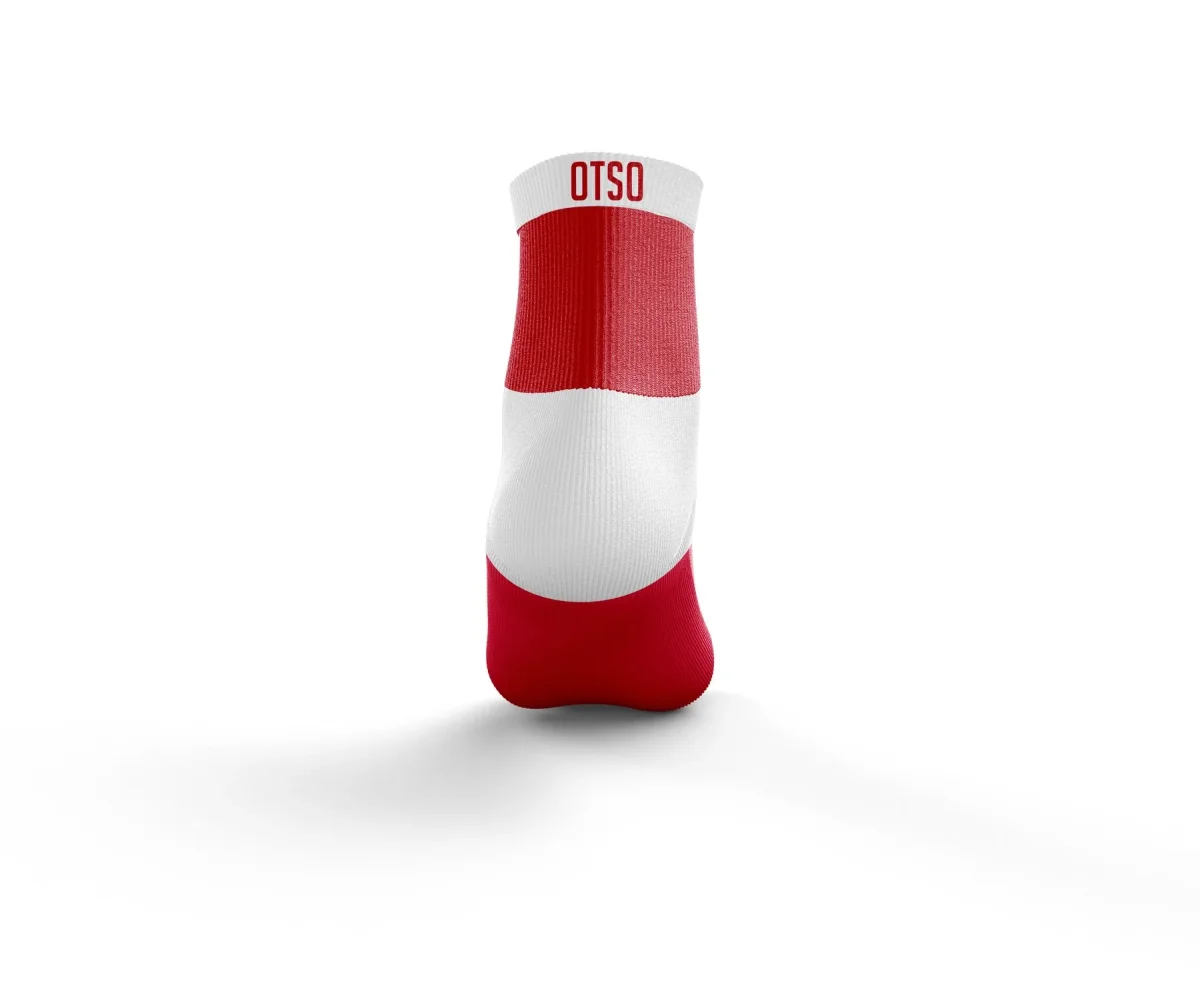 OTSO Multisport Socks Low Cut - Red & White - Image 3